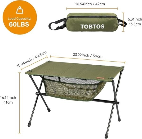 Folding camping table