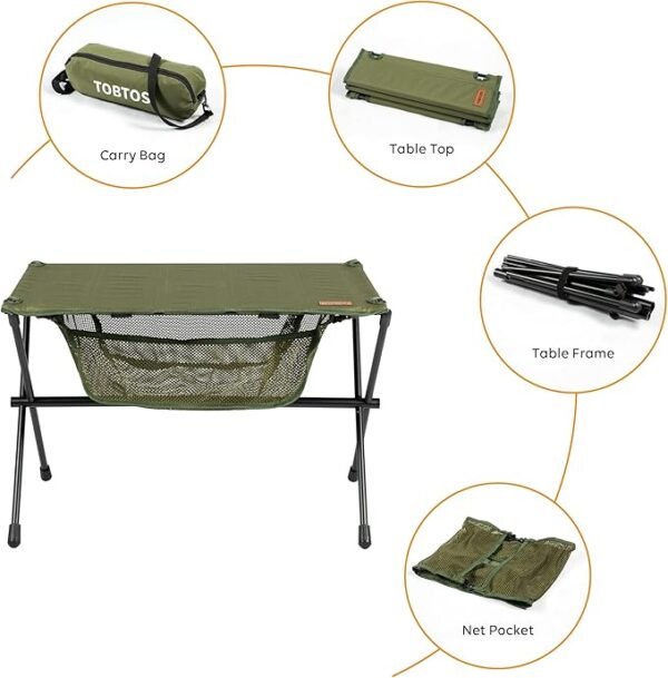 Folding camping table