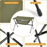 Folding camping table